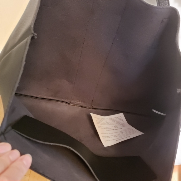 Vince Camuto Luck Tote - Black and Gray Vegan Leather - Picture 6 of 7